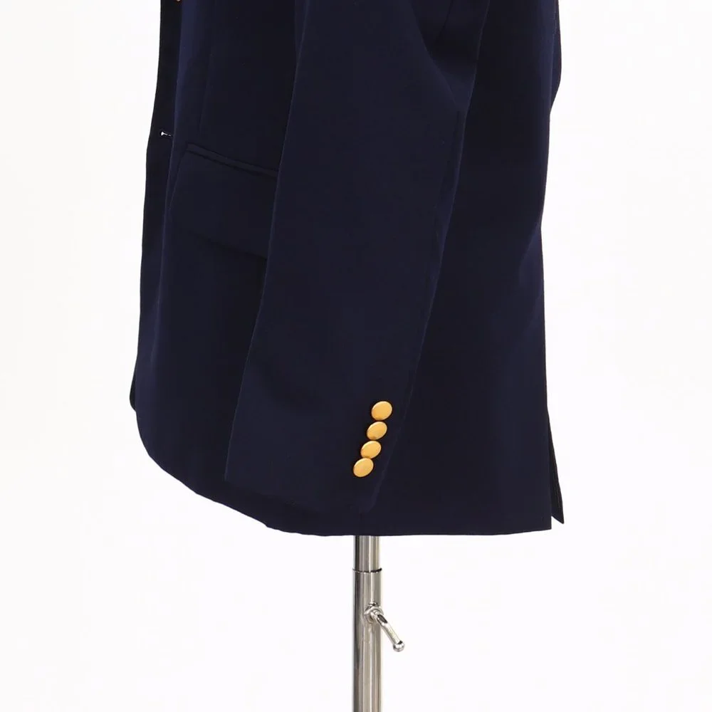 Lands' End 38R Navy Solid 2-Button Sport Coat Blazer Jacket V078_8